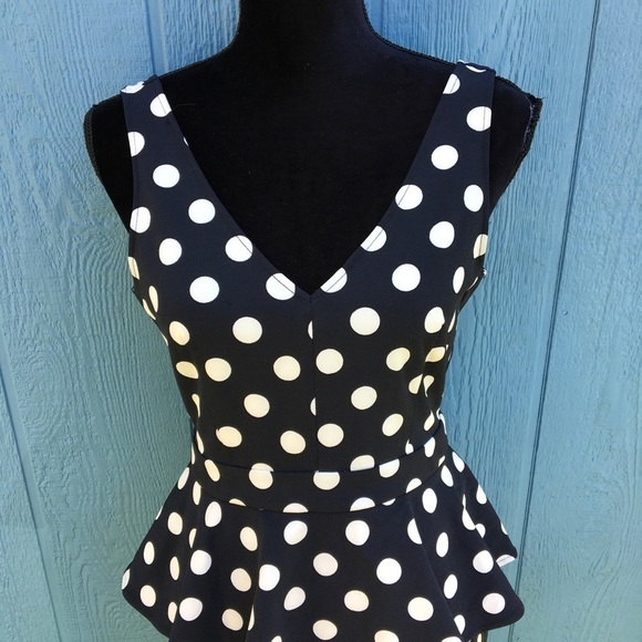 H&M Divided Polka Dot Sleeveless Dress Ruffle 8 - Picture 2 of 7